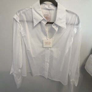 TWP button down shirt, swing sleeves, L